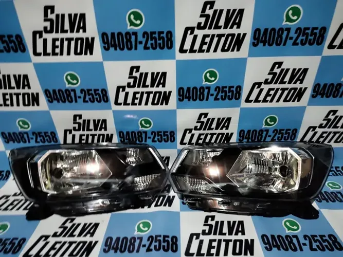 par farol Voyage e Saveiro 2017 a 2020 máscara negra foco simples  rf