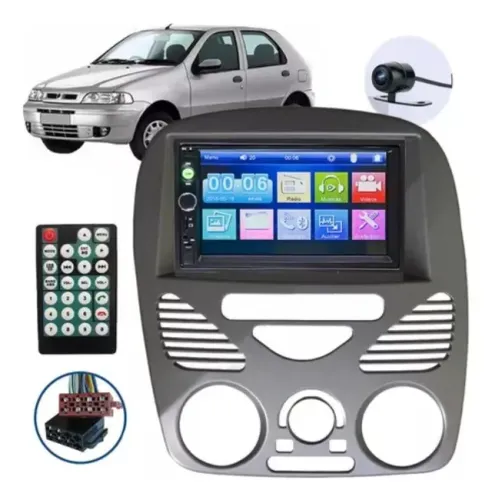 Kit Central Multimidia Dvd 2 Din Palio Siena Strada Fire G2