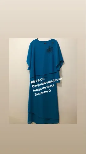 Conjunto saia e blusa de festa Tamanho G