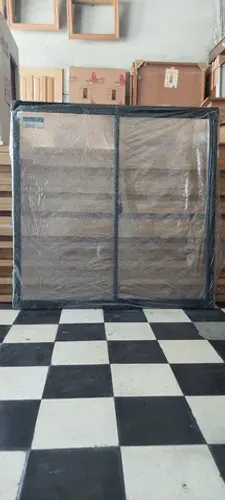 Janela de alumínio preto 1x1m 