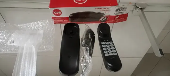 Telefone fixo com fio, mesa e parede, novo