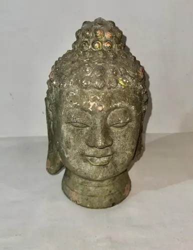 Escultura Cabeça De Buda Grande importada Tibet veja fotos