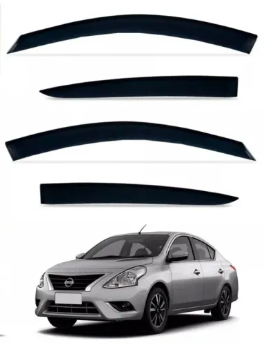 Calha de Chuva Acrílico Fume Genuina Nissan Versa 2011/2020 ref BRPRT10528