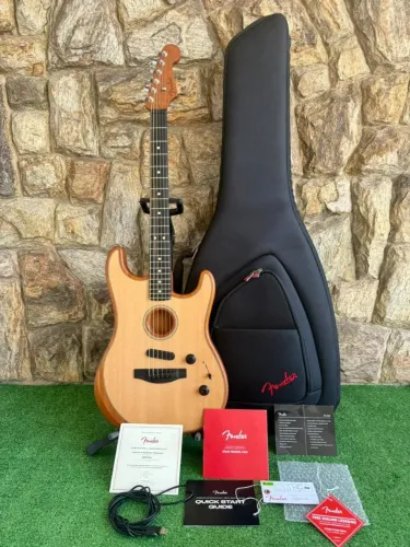 Violão Acoustasonic stratocaster fender american 