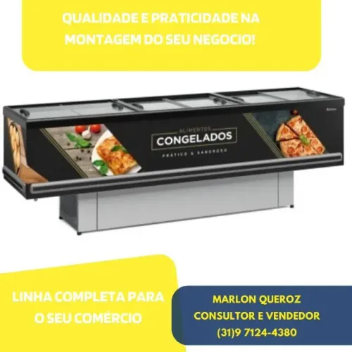 Ilha Para Congelados Gelopar Vidro Reto 220v