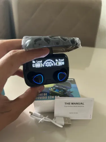 Fone Bluetooth TWS - Som Forte e Display de Bateria