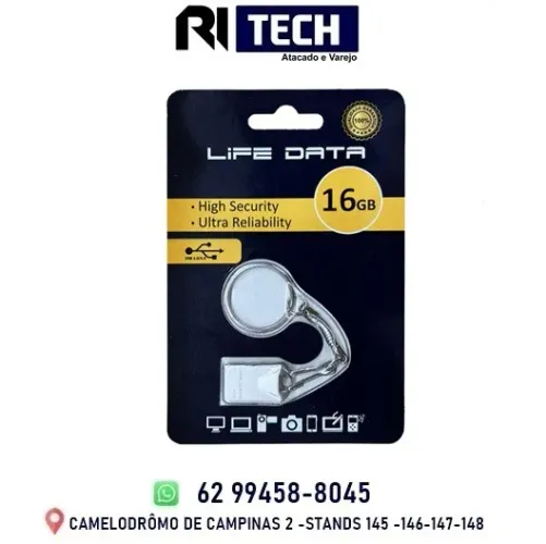 Pendrive 16Gb Usb Chaveiro Portátil