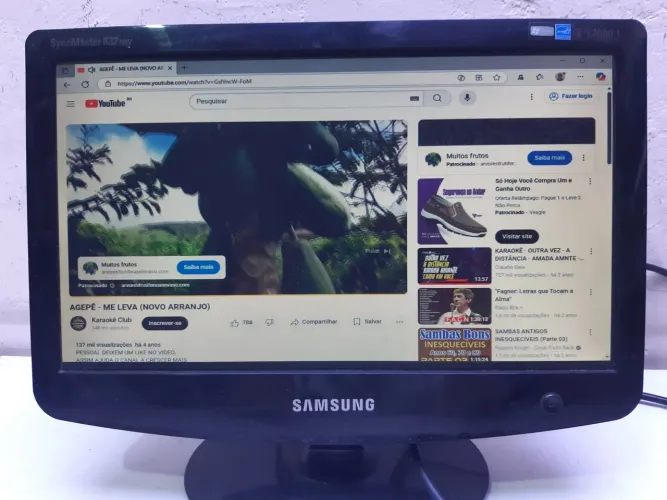 Monitor 16 polegadas Samsung entrada VGA