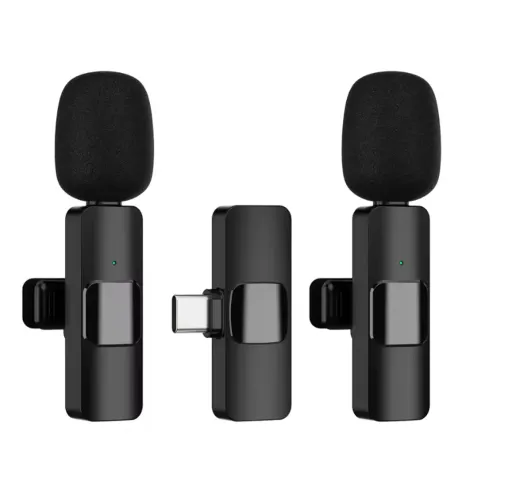 Microfone duplo de lapela