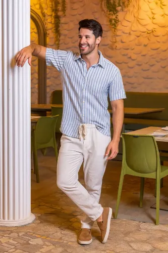 Camisa linho siciliano fim de ano