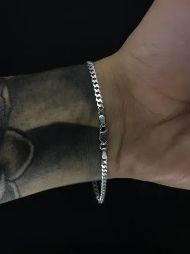 pulseira de prata 3mm