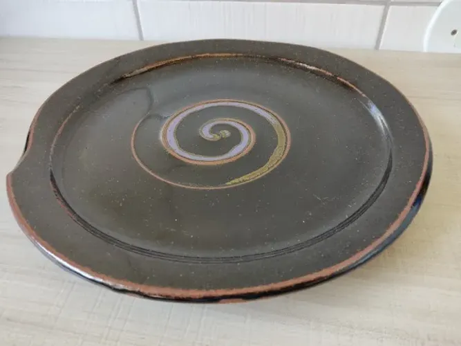 Prato Cerâmica Esmaltada 34 Cm Tipo Japones Vietnamita