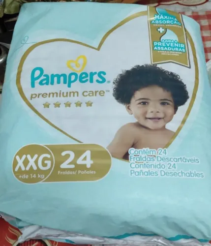 2 pacotes Fralda pampers premium care xxg