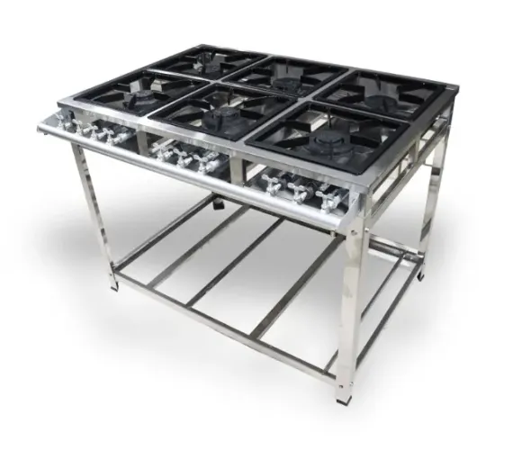 fogão inox 6 bocas * baixa pressão