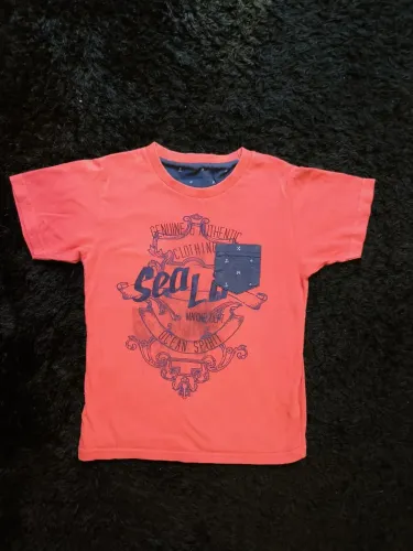 Camiseta Infantil Estampada Laranja Coloritta Tam 6