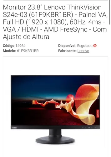 Monitor 24 Thinkvision