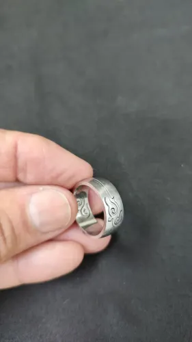 Anel feminino em aço inox nº18