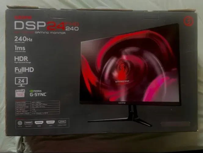 Monitor Gamer Ozone 24" 240hz 1ms | Full HD | Freesync & G-Sync - PERFEITO ESTADO