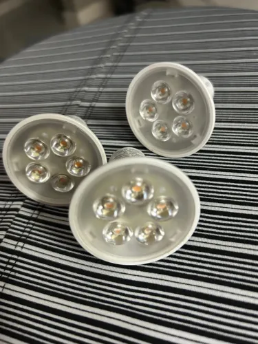 3 Lâmpadas LED dicróica amarela 