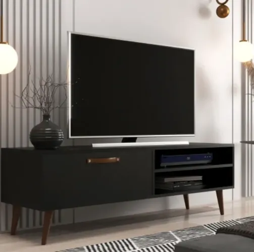 Rack Bancada para TV de ATÉ 55" Polegadas 1 Porta e 1 Prateleira  (SUPER OFERTA)!!