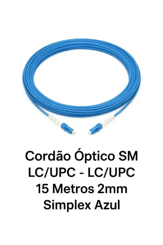 Cordão óptico LC / UPC monomodo LSHZ 15m patch cord