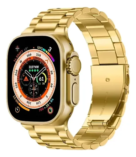 Smartwatch M9 Ultra Max Gold 49mm Pulseira Dourado - WZetta