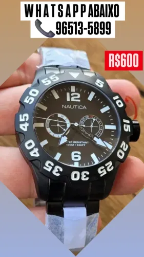Relógio NAUTICA ORIGINAL FUNCIONAL ALL BLACK