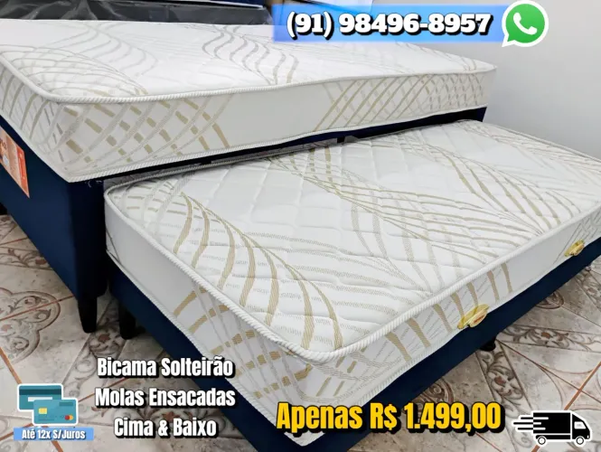 Bicama Solteirão Molas Ensacadas Cima & Baixo