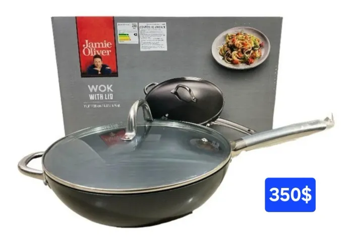Panela Wok profissional da Jamie Oliver 30 centímetros 