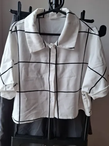 Camisa Infantil Xadrez Branca