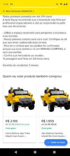 Carro elétrico muito novo