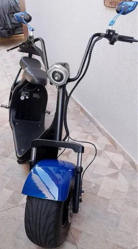 Scooter Elétrica  - Freios a disco - Azul