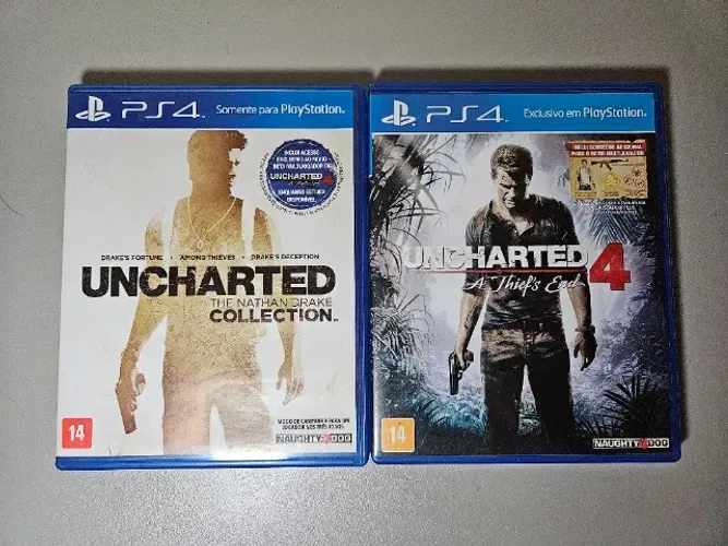 Uncharted The Nathan Drake Collection e Uncharted 4 A Thief's End - PS4 versão Nacional