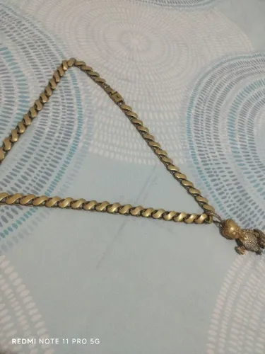 Cordão de moeda antiga, pingente do chefinho