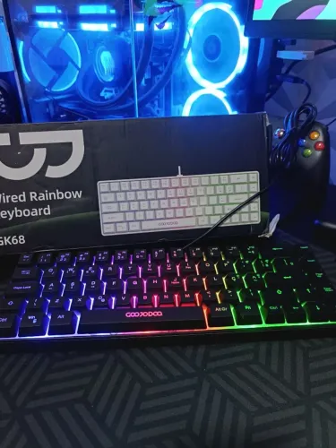 Teclado mecânico GOOjODOQ gk68 preto
