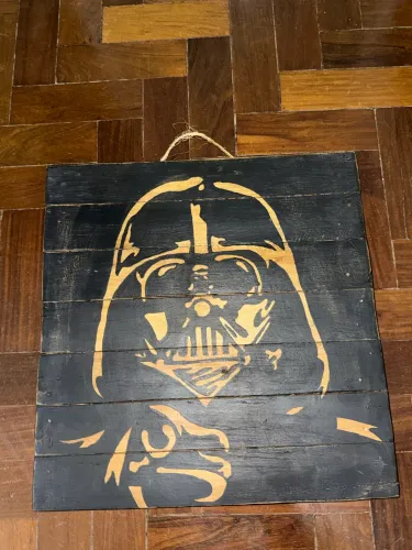 QUADRO ARTESANAL DARTH VADER