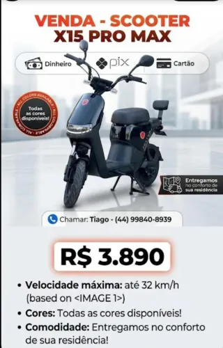 Vende se, scooter elétrica Foston x15