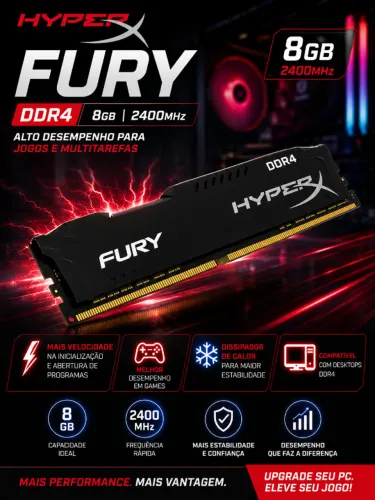 Memoria Hyperx 8gb ddr4 2400mhz