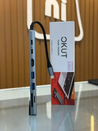 Hub Okut Tipo C x 3 Usb 3.0 Hdmi SD RJ45 8 em 1