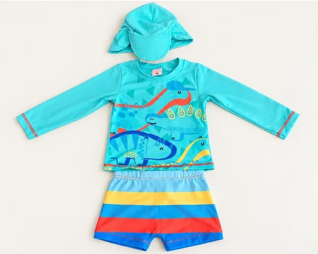 Camisa + sunga + chapéu infantil TAM G
