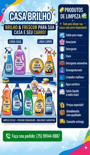 Vendo produtos de limpeza
