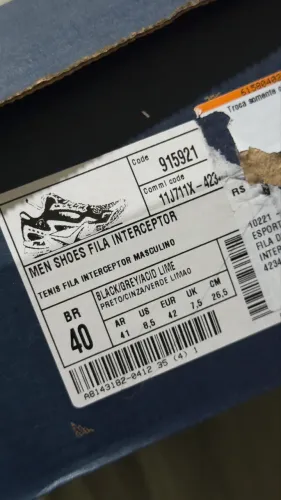 Tênis Fila Interceptor Masculino Original Nº 40 | Usado Apenas 1 Vez