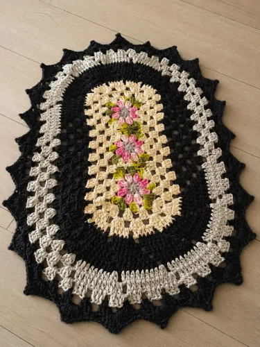 Par de Tapetes de crochê