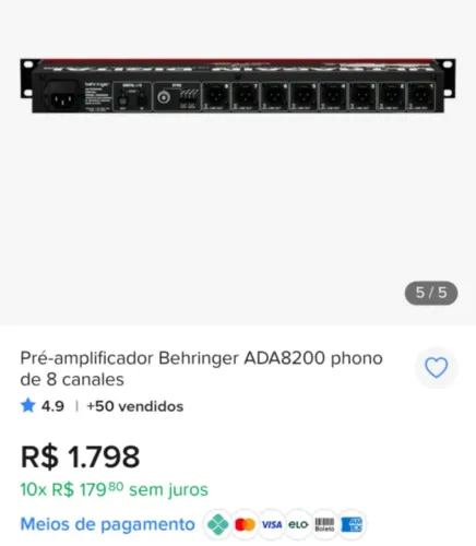 ADA Behringer A8200 Prata
