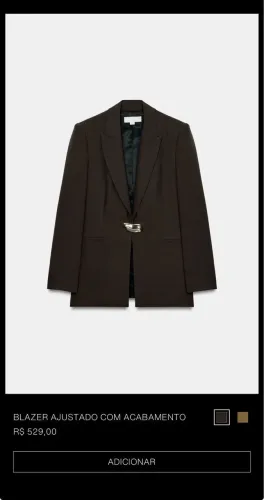 blazer ajustado com acabamento - p