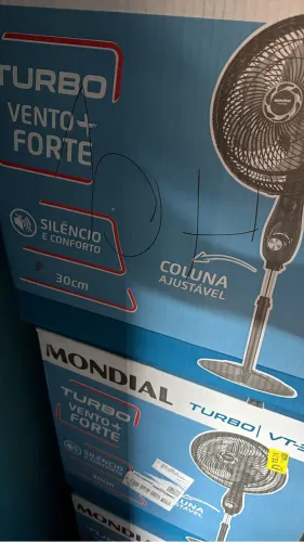 Ventilador Coluna Mondial 30cm VT-30C-NB | 220V, 6 pás, Turbo