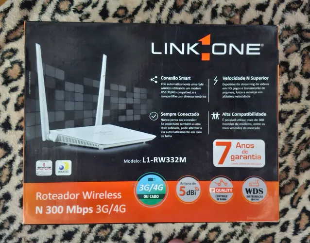Roteador Wireless Link One Wireless N 300 Mbps 3G/4G (Modelo: L1-RW332M)<br>