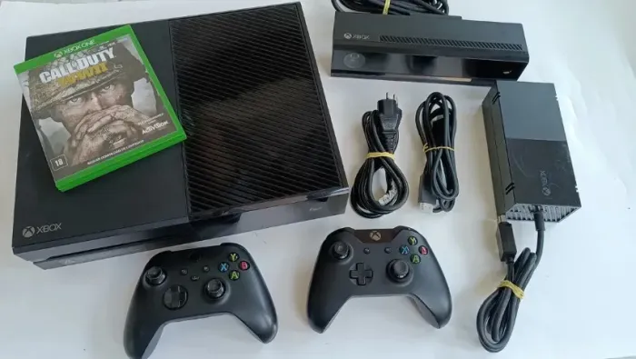 Xbox One Fat Hd 1tb Completo - 2 Controles + Kinect + Jogo