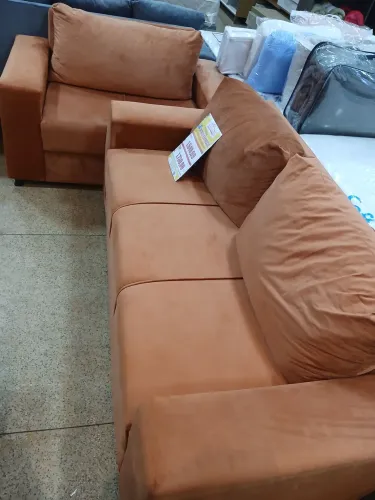 SOFÁ 3 E 2 LUGARES ROMANA ESTOFADO ORTOFIRME 