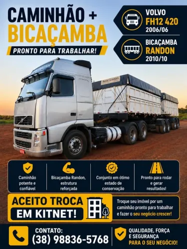 Volvo FH 2006 6x2 + Bicaçamba Randon 2010